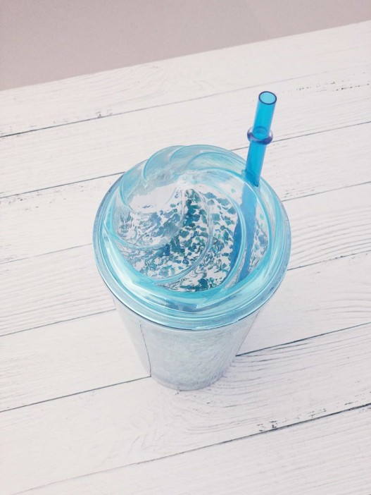 Тамблер "Блёстки", blue 