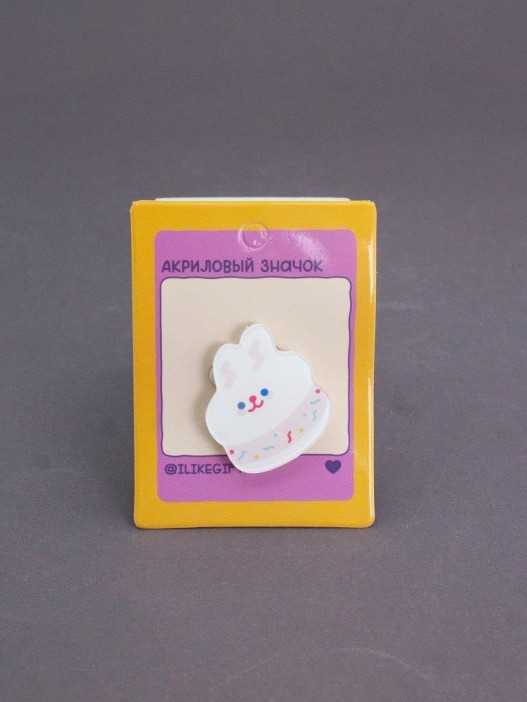 Значок акриловый iLikeGift "Зайка пончик" 