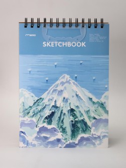 Скетчбук (B5) "Mountain landscape", blue (18*25) 30 л. 130 г/м