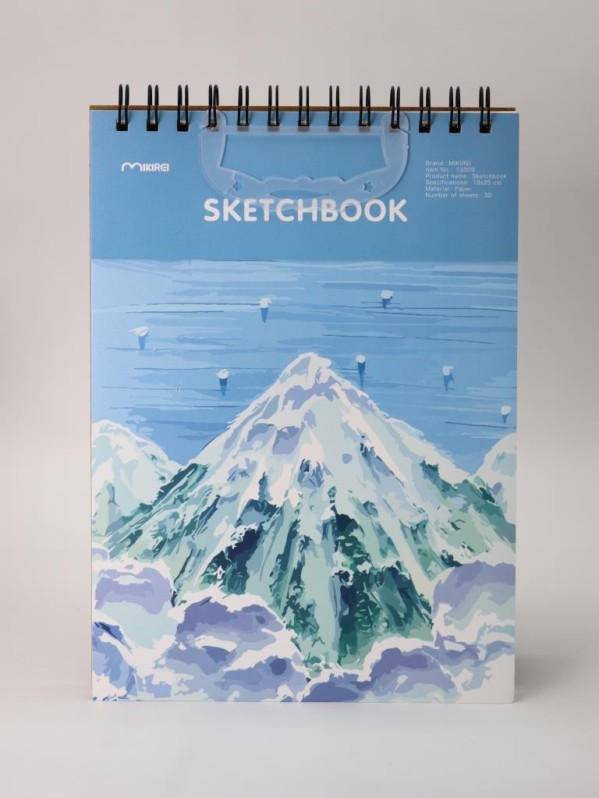 Скетчбук (B5) "Mountain landscape", blue (18*25) 30 л. 130 г/м