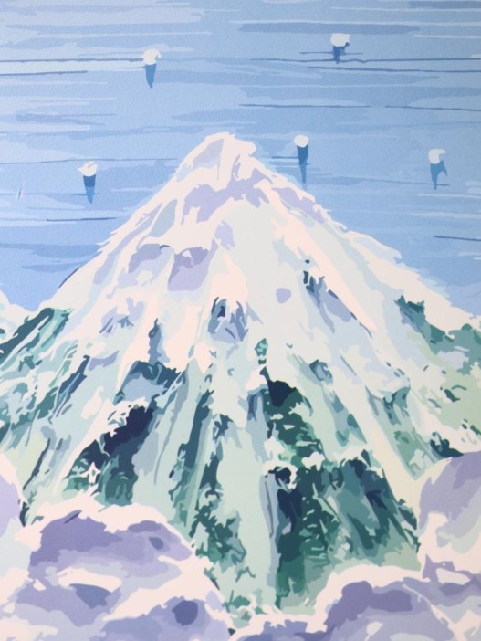 Скетчбук (B5) "Mountain landscape", blue (18*25) 30 л. 130 г/м