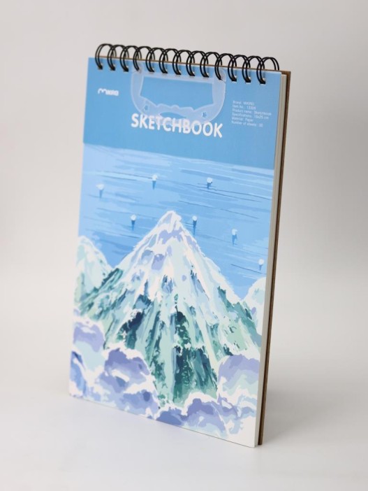 Скетчбук (B5) "Mountain landscape", blue (18*25) 30 л. 130 г/м