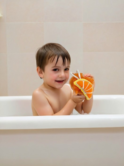 Мочалка - игрушка для душа &quot;Slice of orange&quot; 