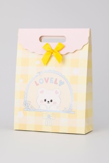 Пакет подарочный (XS) "Nice bear", yellow (16.5*12.5*6)