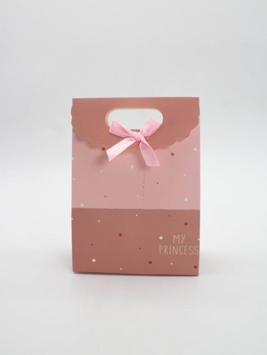 Пакет подарочный (XS) &quot;Small dots&quot;, orange (12x6x16) 