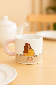 Кружка керамическая "Breaktime", pink