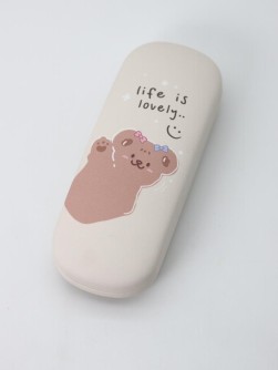 Чехол для очков "Жизнь прекрасна", желтый