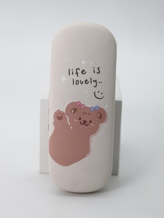 Чехол для очков "Жизнь прекрасна", желтый 