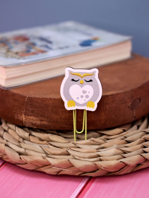 Закладка – скрепка ECO из дерева OWL