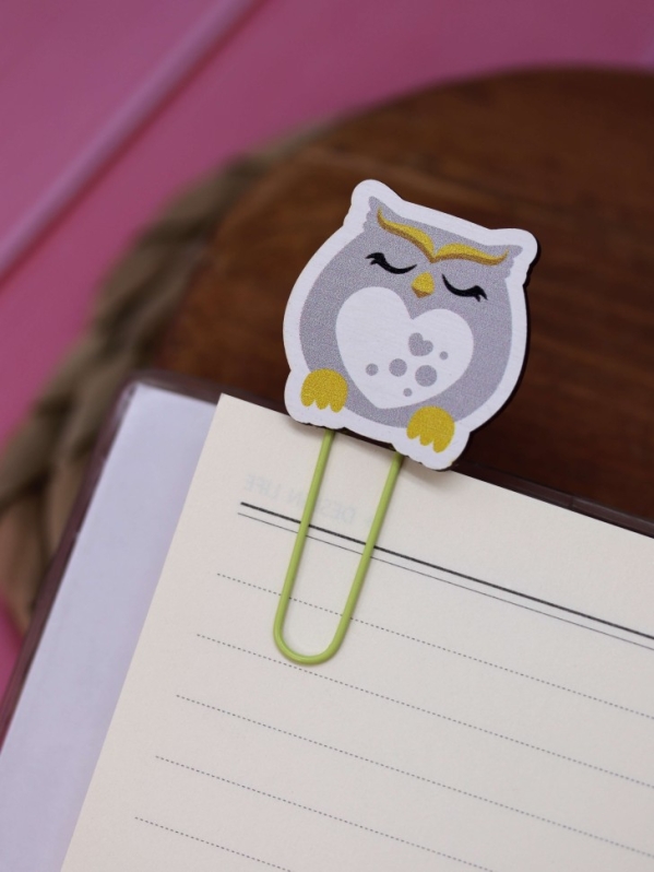 Закладка – скрепка ECO из дерева OWL