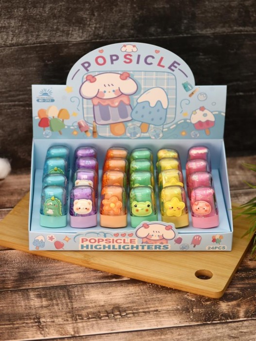 Маркер текстовыделитель &quot;Animals face&quot;, mix, mix, шоу-бокс 24 шт. 