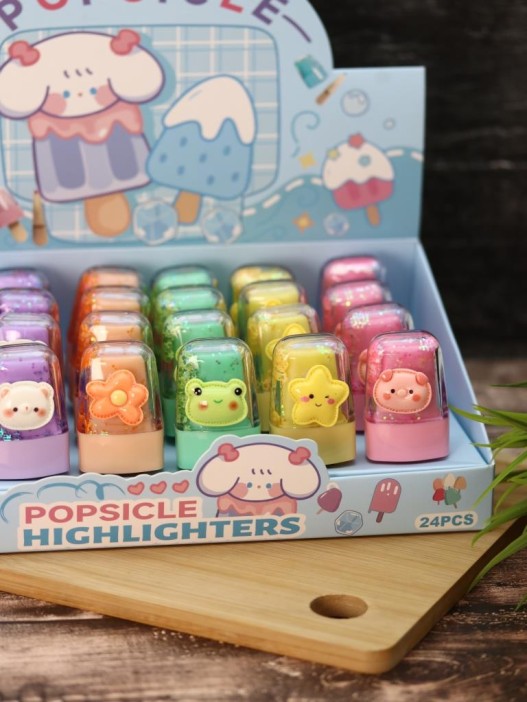 Маркер текстовыделитель &quot;Animals face&quot;, mix, mix, шоу-бокс 24 шт. 