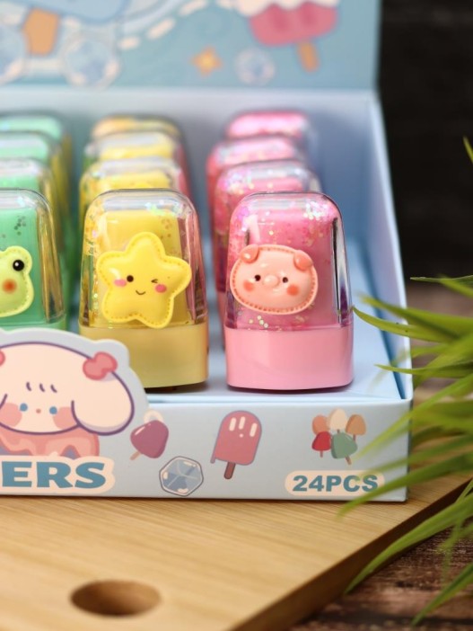 Маркер текстовыделитель &quot;Animals face&quot;, mix, mix, шоу-бокс 24 шт. 