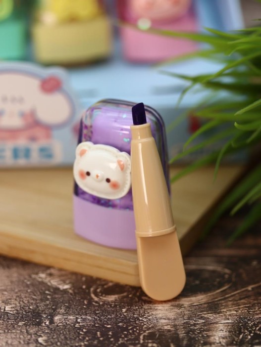 Маркер текстовыделитель &quot;Animals face&quot;, mix, mix, шоу-бокс 24 шт. 