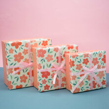 Набор подарочных коробок 3 в 1 «Bloom flowers», 15*15*6.5-17*17*8-19*19*9.5