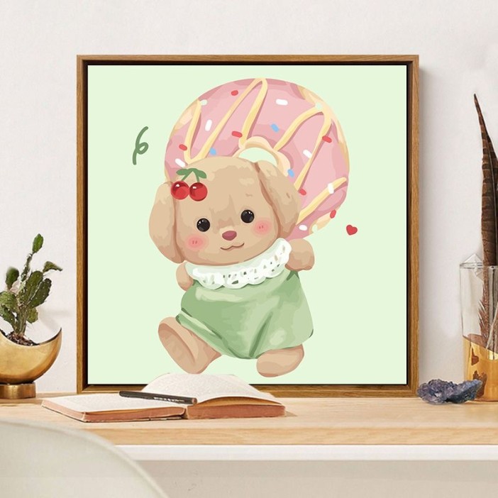 Алмазная мозаика на подрамнике Draw Me! «Beautiful bear», (20*20 см) 