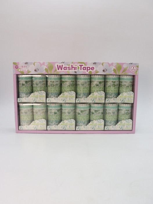 Набор декоративного скотча 10 шт. &quot;Flower power&quot;, mix, шоу-бокс 8 шт. 