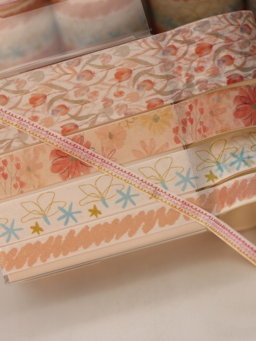 Набор декоративного скотча 10 шт. &quot;Flower power&quot;, mix, шоу-бокс 8 шт. 