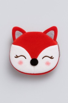 Кошелёк плюшевый "Little fox", red (10*11 см)