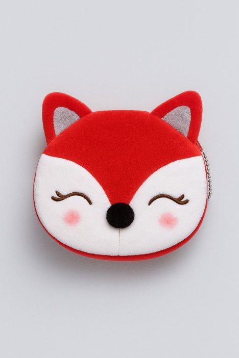 Кошелёк плюшевый &quot;Little fox&quot;, red (10*11 см) 