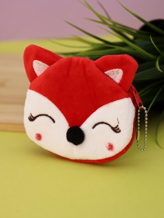 Кошелёк плюшевый "Little fox", red (10*11 см) 