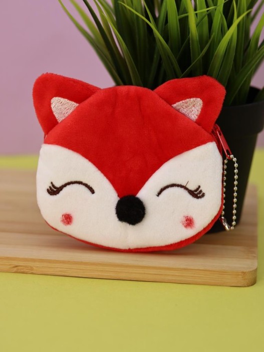 Кошелёк плюшевый "Little fox", red (10*11 см) 