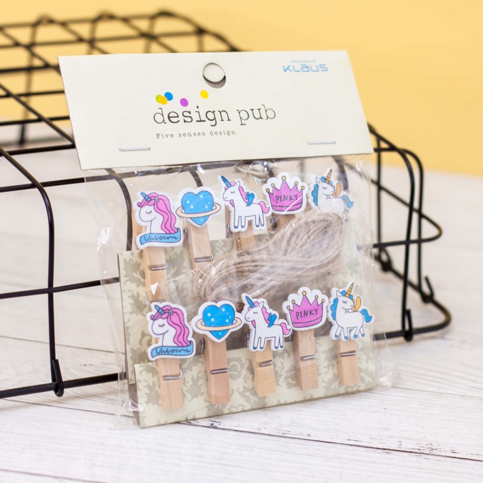 Прищепки "Royal unicorn", mix color 