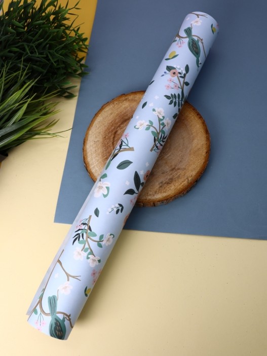 Упаковочная бумага «Flora», blue (50*70 см) 