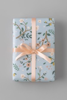 Упаковочная бумага «Flora», blue (50*70 см)