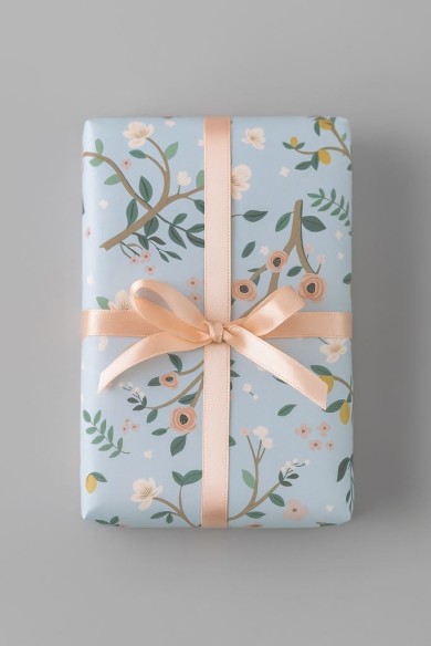 Упаковочная бумага «Flora», blue (50*70 см)