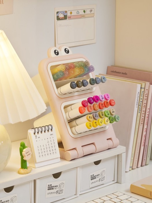 Органайзер настольный «Interesting eyes», pink (20,5*14,2*17 см) 