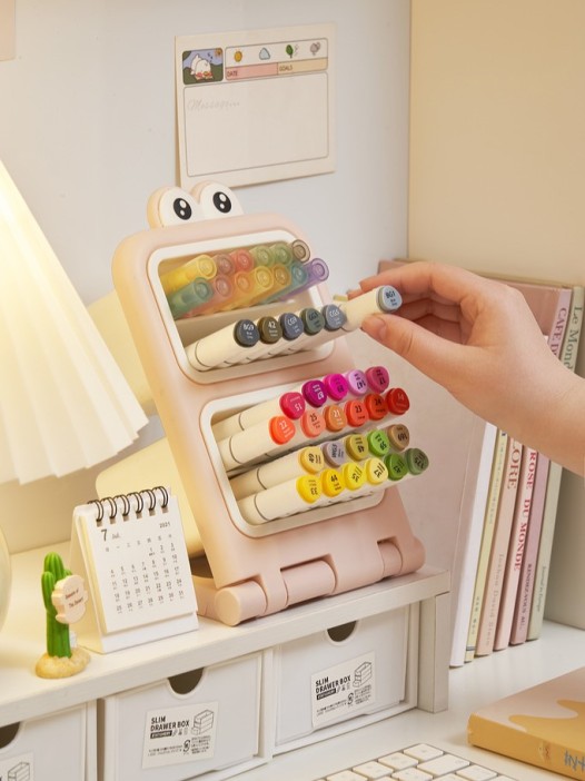 Органайзер настольный «Interesting eyes», pink (20,5*14,2*17 см) 