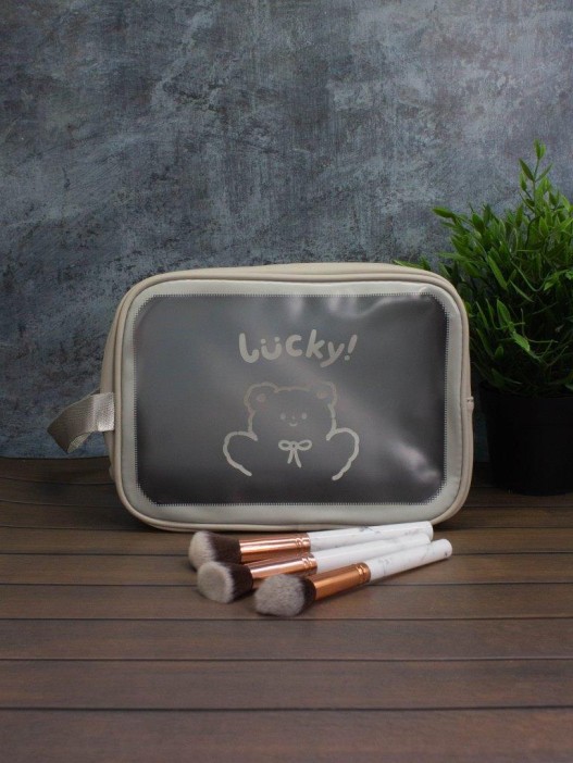 Косметичка &quot;Lucky bear&quot;, gray (18х25х11 см) 