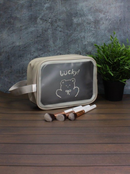 Косметичка &quot;Lucky bear&quot;, gray (18х25х11 см) 