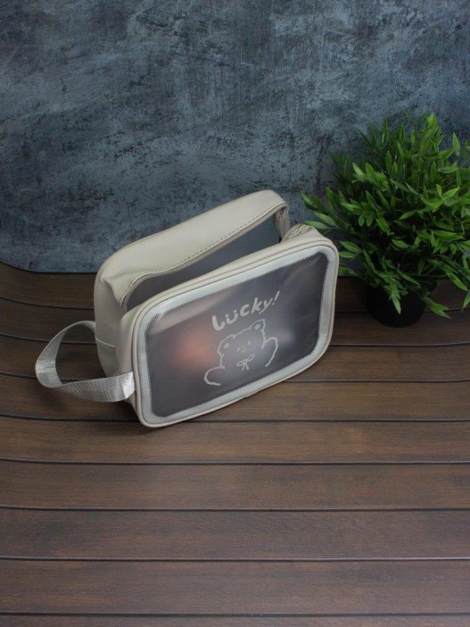 Косметичка &quot;Lucky bear&quot;, gray (18х25х11 см) 