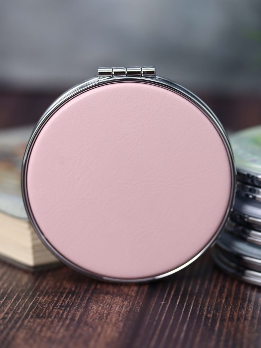 Зеркало-шейкер раскладное &quot;Smile day&quot;, pink (7*7 см) 