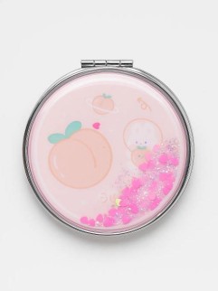 Зеркало-шейкер раскладное &quot;Smile day&quot;, pink (7*7 см)