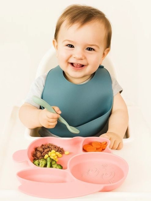 Тарелка силиконовая &quot;Bunny&quot;,  pink 