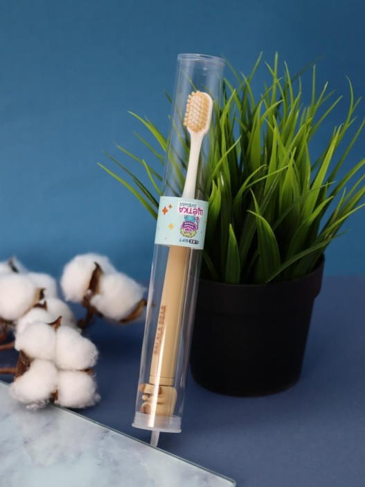 Зубная щётка для взрослых iLikeGift &quot;Capy smile&quot;, beige (21 см) 