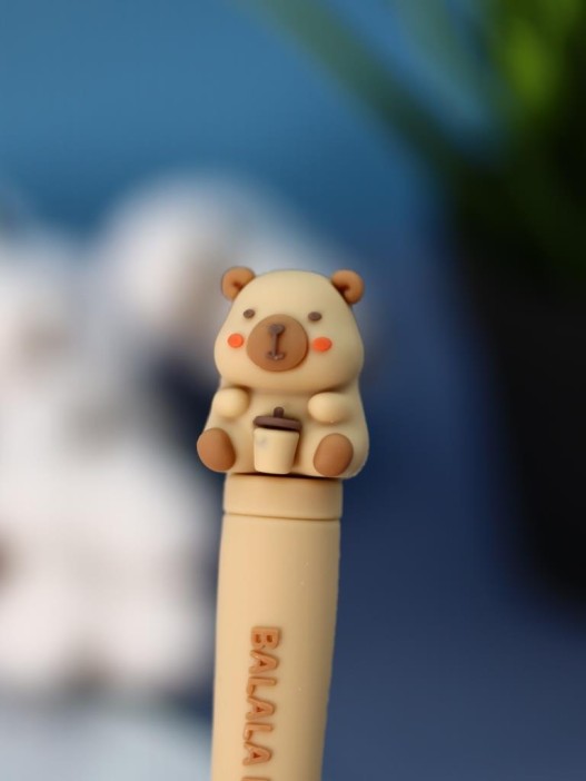 Зубная щётка для взрослых iLikeGift &quot;Capy smile&quot;, beige (21 см) 