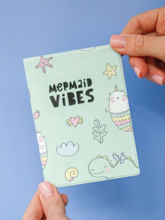 ОБЛОЖКА ДЛЯ ПАСПОРТА «Mermaid vibes», плотность 600 мкм 
