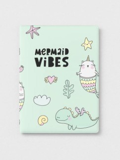 ОБЛОЖКА ДЛЯ ПАСПОРТА «Mermaid vibes», плотность 600 мкм