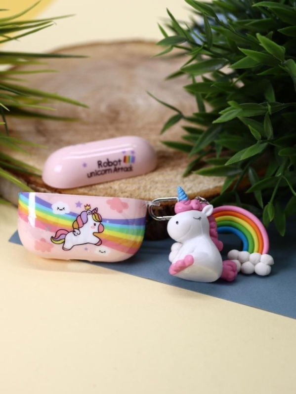 Чехол для AirPods Pro "Rainbow unicorn