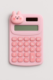 Калькулятор "Clever bunny", pink
