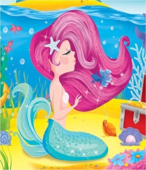 Алмазная мозаика без подрамника "Русалочка 4", 15х20 см