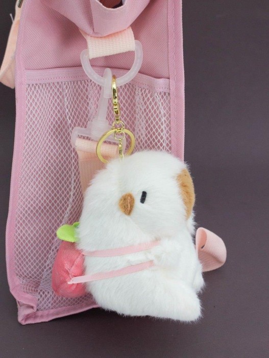 Плюшевый брелок &quot;Peach capybara&quot;, white 