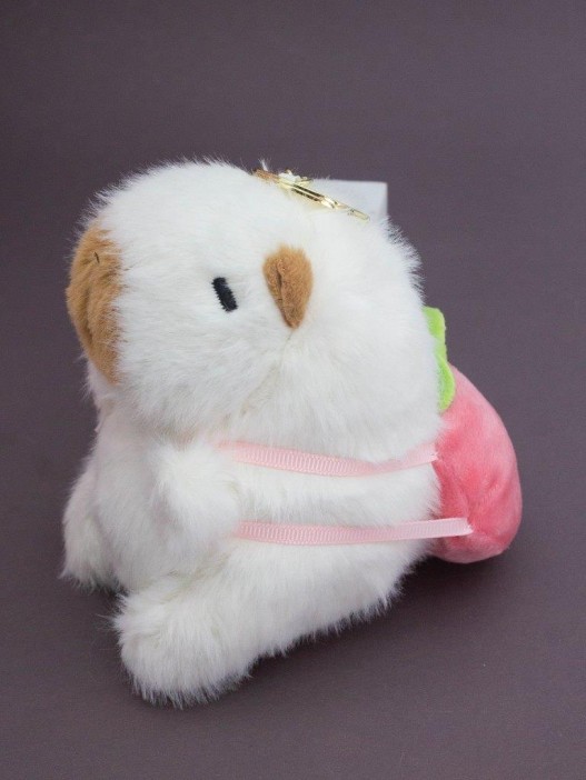 Плюшевый брелок &quot;Peach capybara&quot;, white 