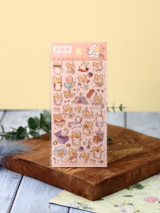 Наклейки &quot;Happy corgi&quot; 