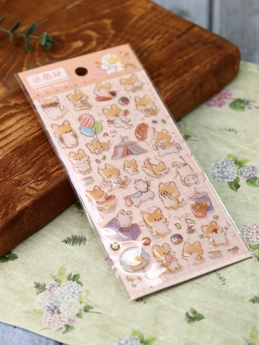 Наклейки &quot;Happy corgi&quot; 