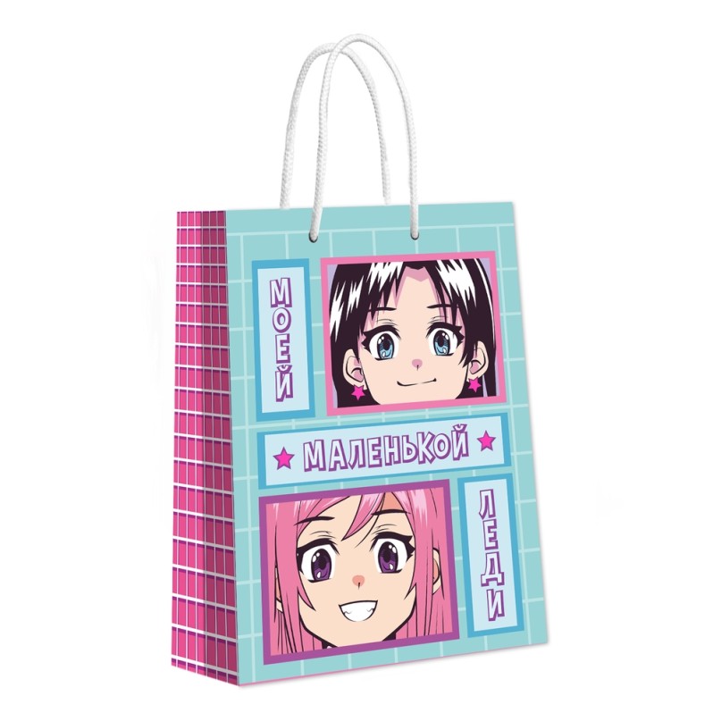 Пакет подарочный &quot;Аниме коллаж&quot; (18*22,7*10) 